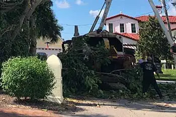 Emergency storm cleanup services at a Cape Coral, FL property.